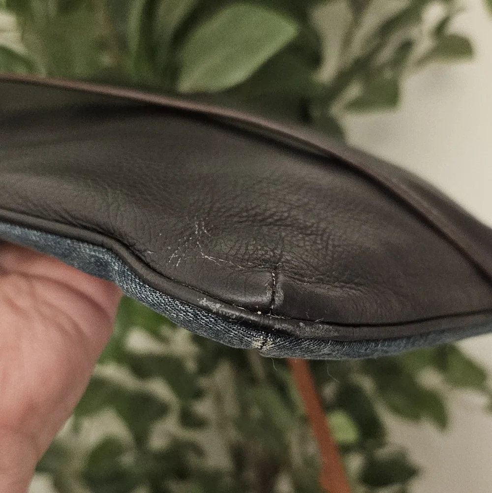 Coach Swagger Denim and Leather Swingpack with Gunmetal Hardware - Picture 10 of 12